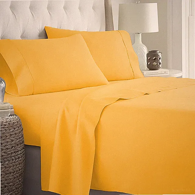 100% Cotton 1000 Thread Count Gold Solid Select Sheets OR Duvet Covers
