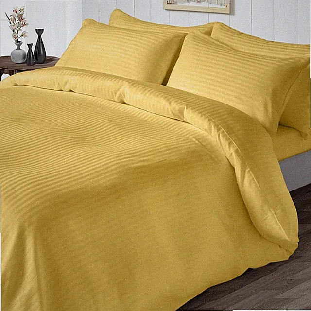 100% Egyptian Cotton 1000 Thread Count Gold Stripe Select Sheets OR Duvet Covers