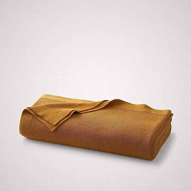 Classic All Season Breathable Cotton Knit Throw-Company Cotton|6765