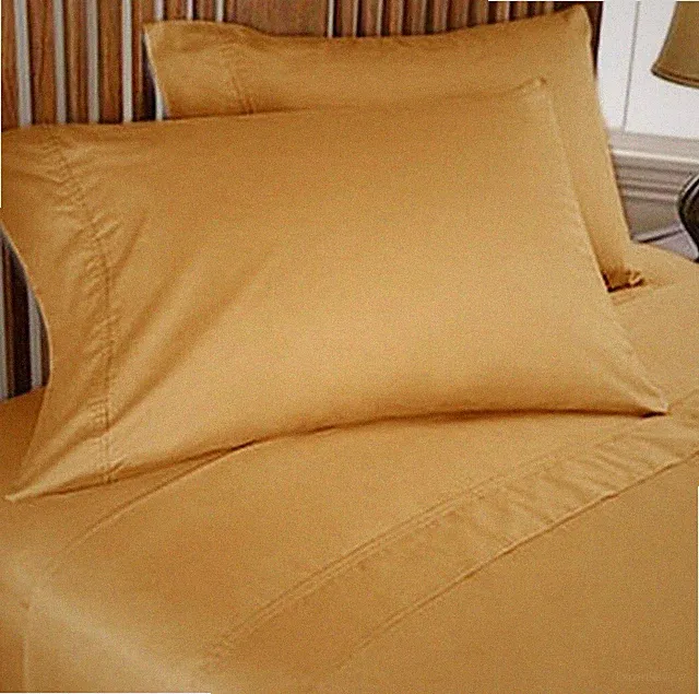 Complete Duvet Collection 1000 TC Egyptian Cotton US Sizes Gold Solid