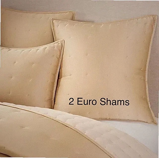 Donna Karan Hammered Gold 2 Euro Shams