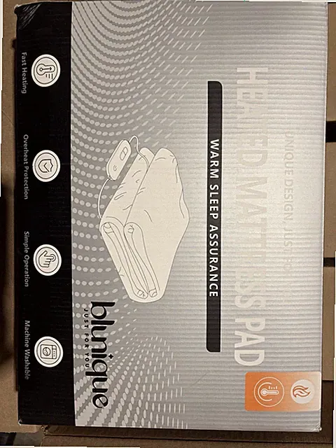 Electric Heated Mattress Pad King Size Dual Control Bed Warmer, King, Gold