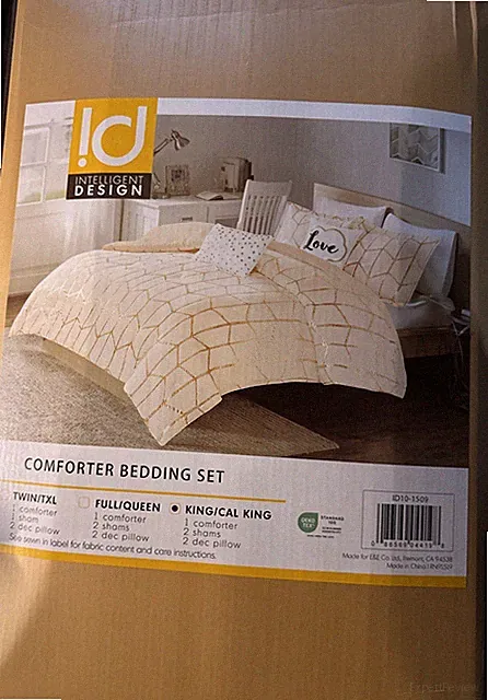 Intelligent Design Microfiber Comforter Modern Metallic King/Cal King Ivory/Gold
