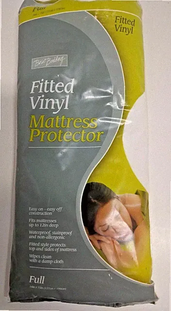 New Best Bedding Full Size Fitted Vinyl Mattress Protector Waterproof Stainproof