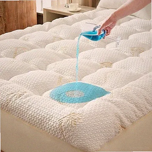 Premium 100% Waterproof Mattress Topper, Breathable Mattress Pad, Queen Gold
