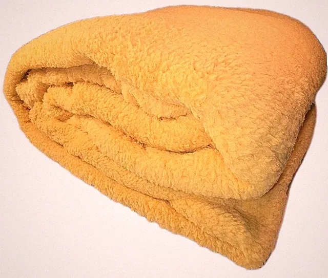 Throw Blanket Gold Soft Fuzzy Warm Cozy Fleece Blanket 78 x 85" For Couch Bed O1